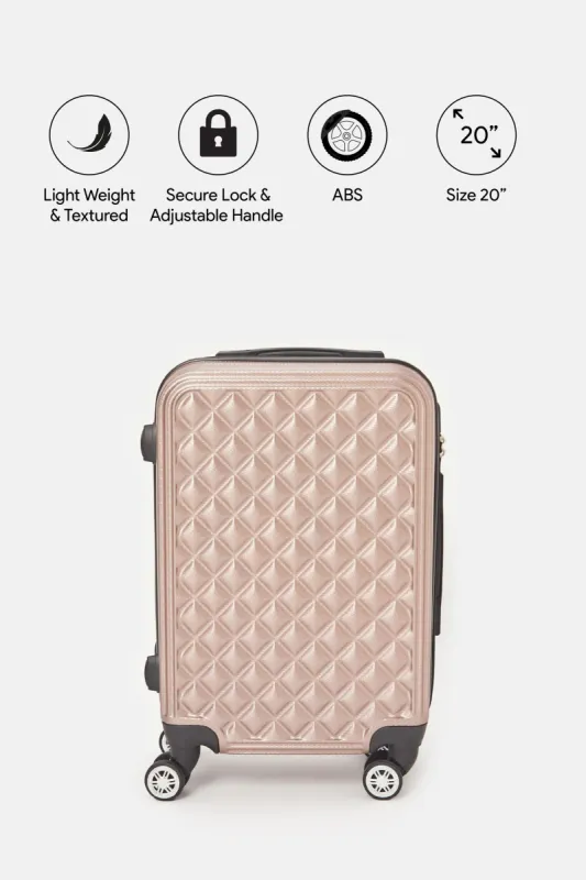 Pink Textured Trolley Luggage (20Inch) sold by Redtag