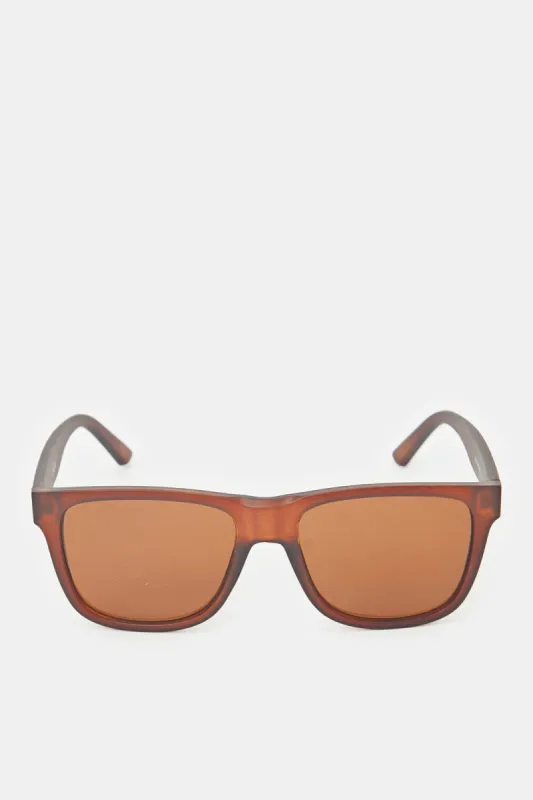 Men Brown Plain Wayfarer Sunglasses sold by Redtag