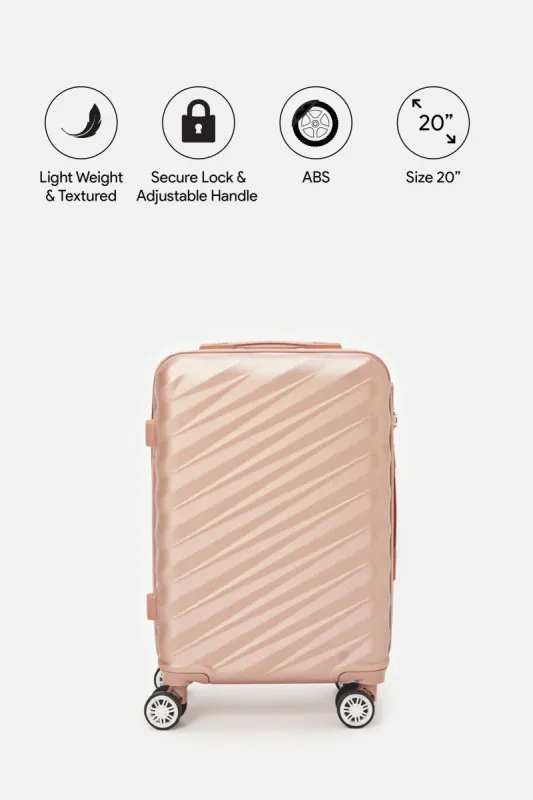 Pink Textured Trolley Luggage (20Inch) sold by Redtag