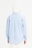 Women Blue Schiffily Embroidered Cotton Shirt sold by Redtag