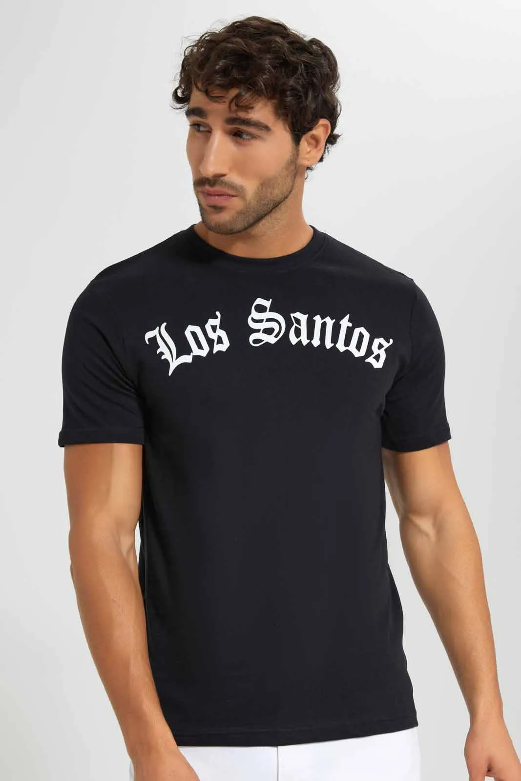 Black Graphic T-Shirt sold by Redtag