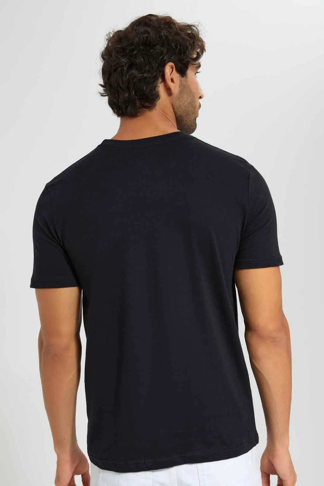 Black Graphic T-Shirt sold by Redtag product image thumbnail 3