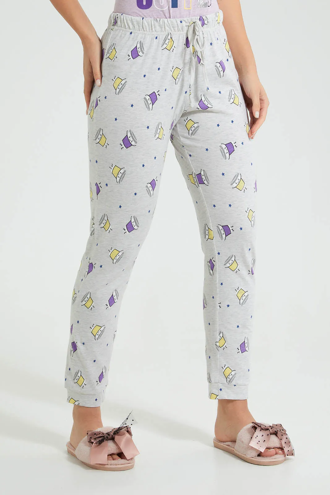 Lilac Coffee Pyjama Set (2 Piece) sold by Redtag product image thumbnail 3