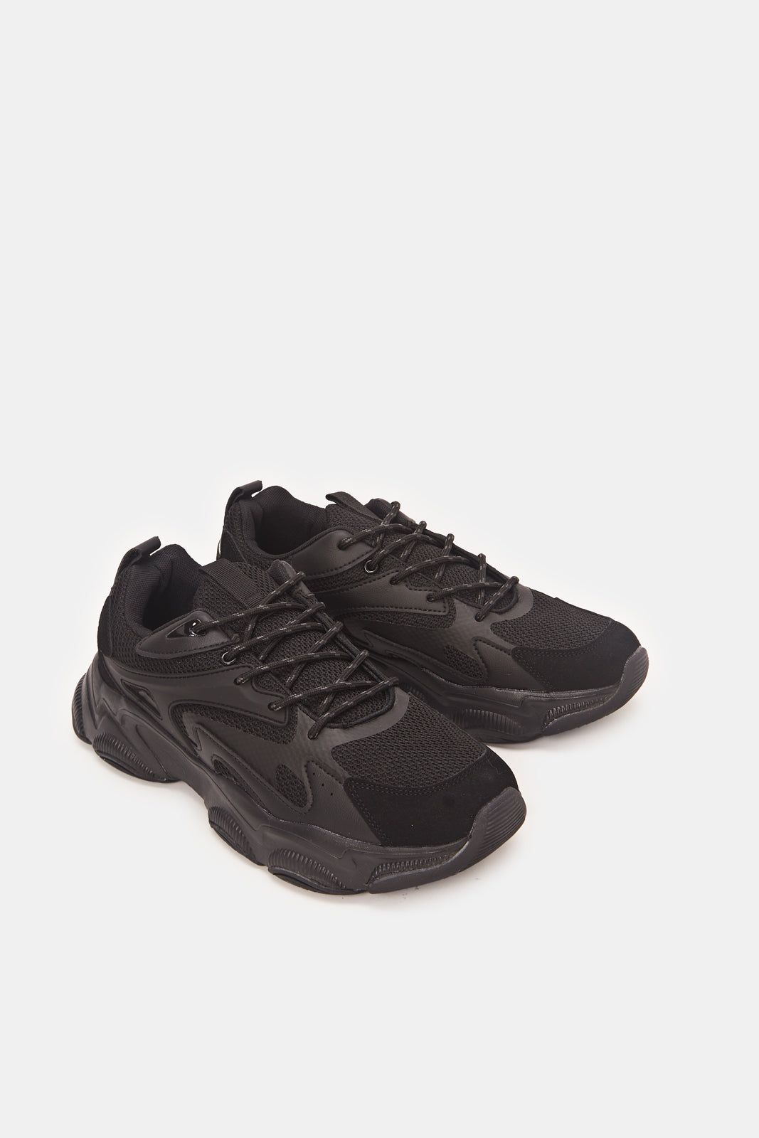Men Black Material Block Chunky Trainers sold by Redtag product image thumbnail 2