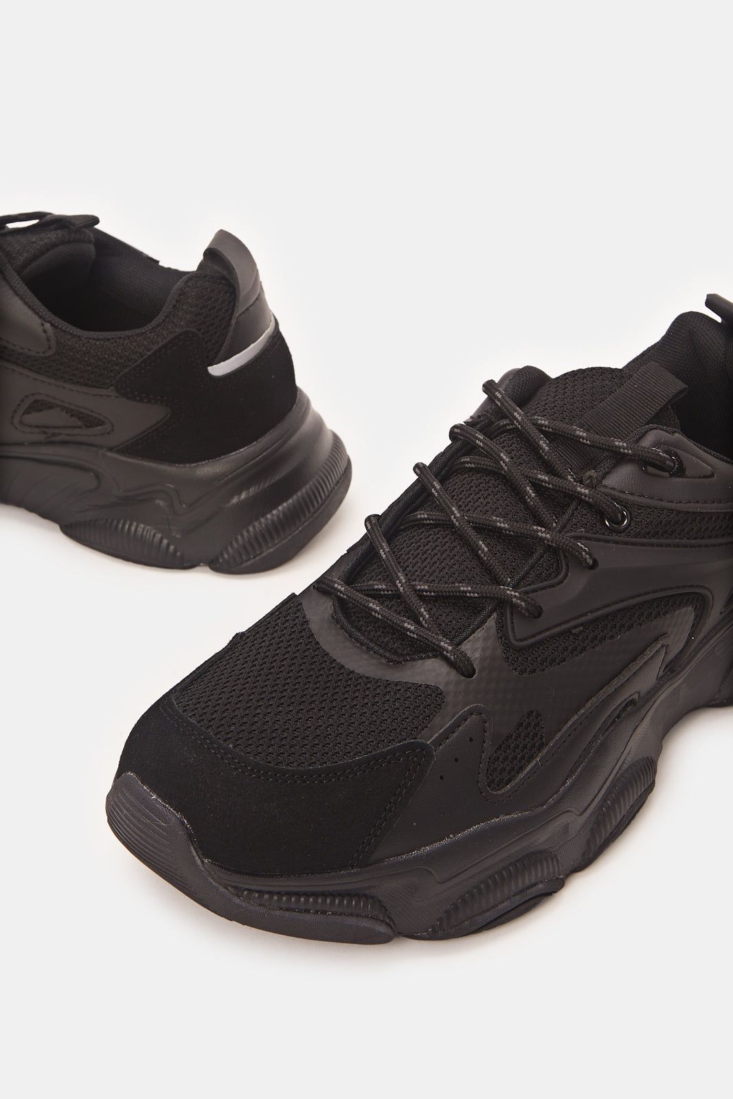 Men Black Material Block Chunky Trainers sold by Redtag product image thumbnail 3