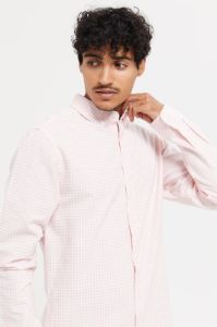 Men Pink Checkered Oxford Shirt sold by Redtag