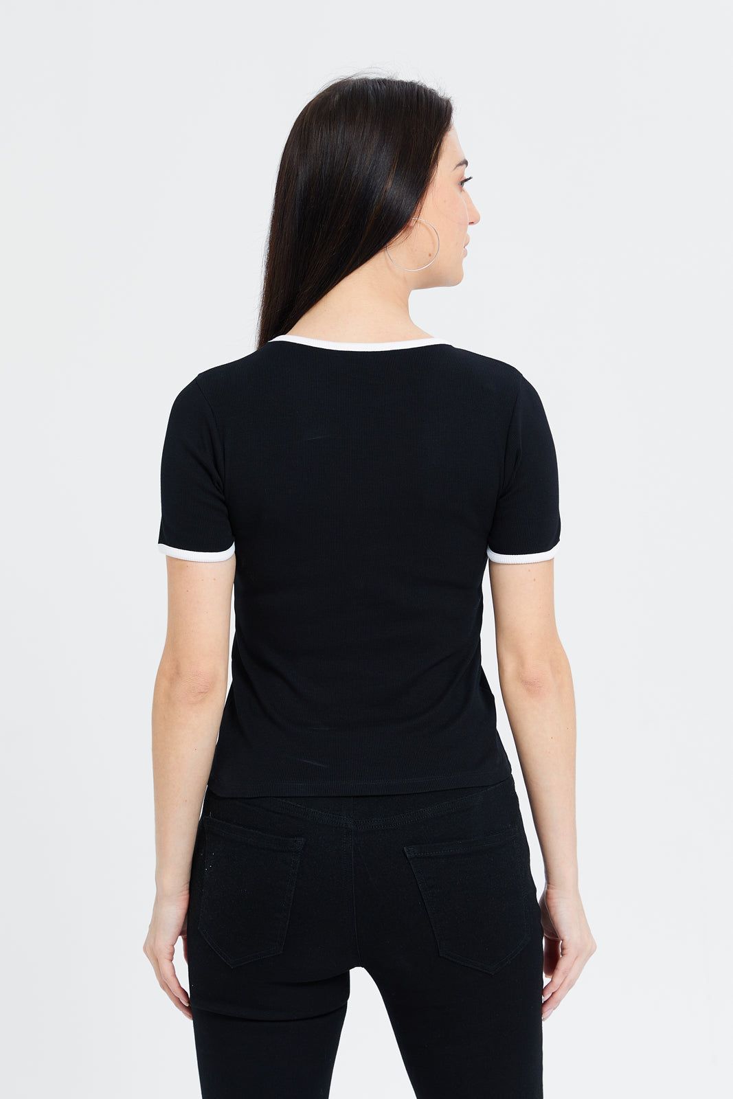 Women Black Paris Printed T-Shirt sold by Redtag product image thumbnail 3