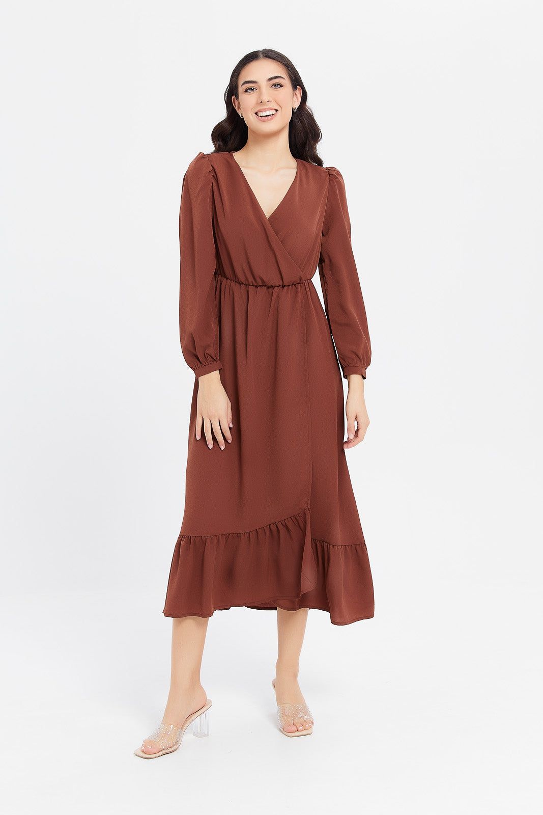 Women Brown Maxi Dress sold by Redtag