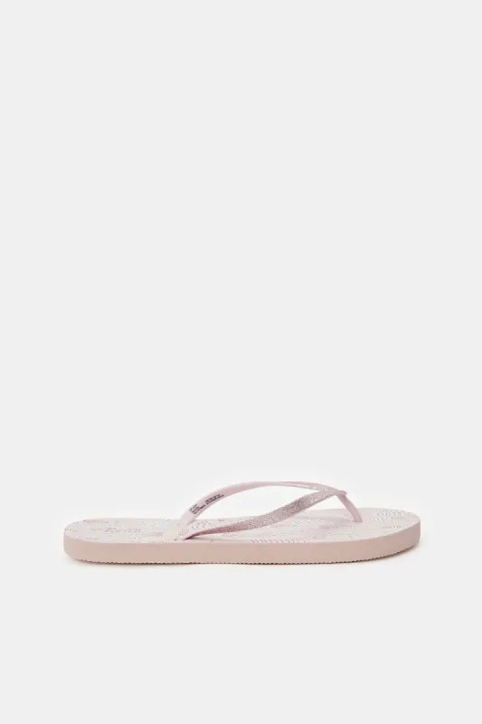 Women Pink Embellished Flip Flop sold by Redtag