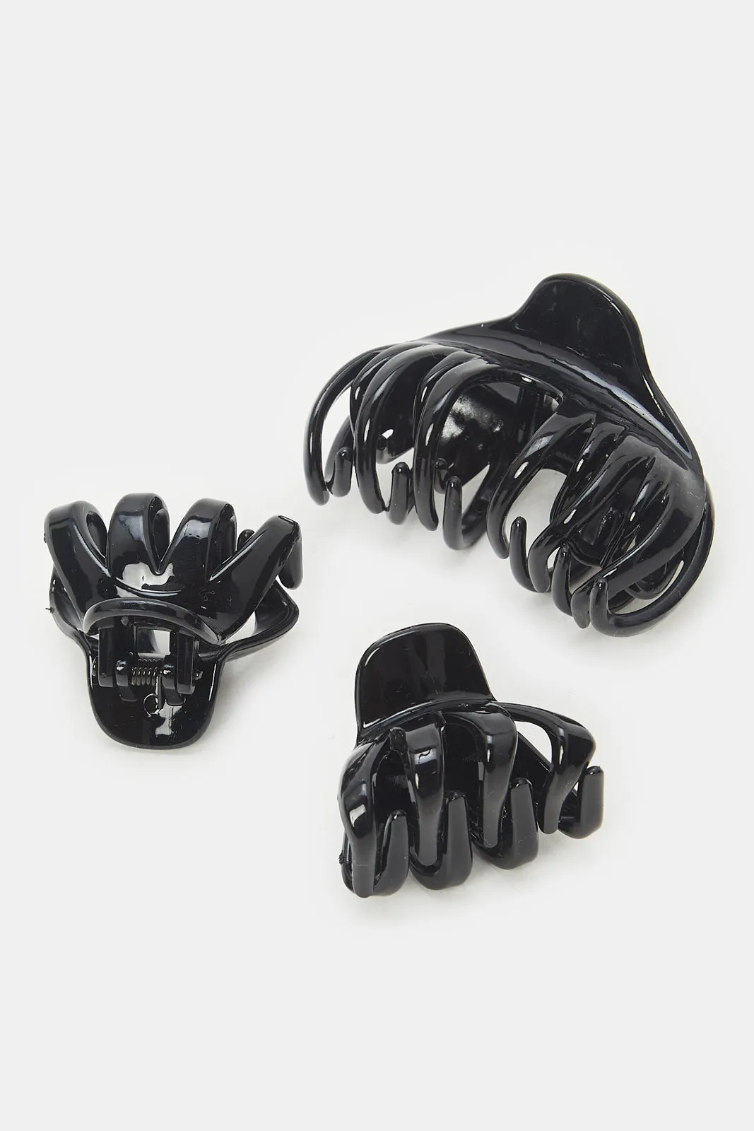 Women Black Hair Clip Set (Pack of 3) sold by Redtag product image thumbnail 3
