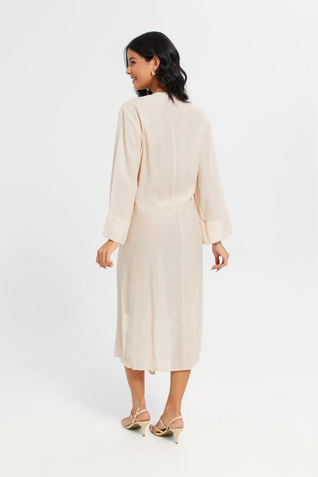 Woman Beige Midi Dress sold by Redtag product image thumbnail 3