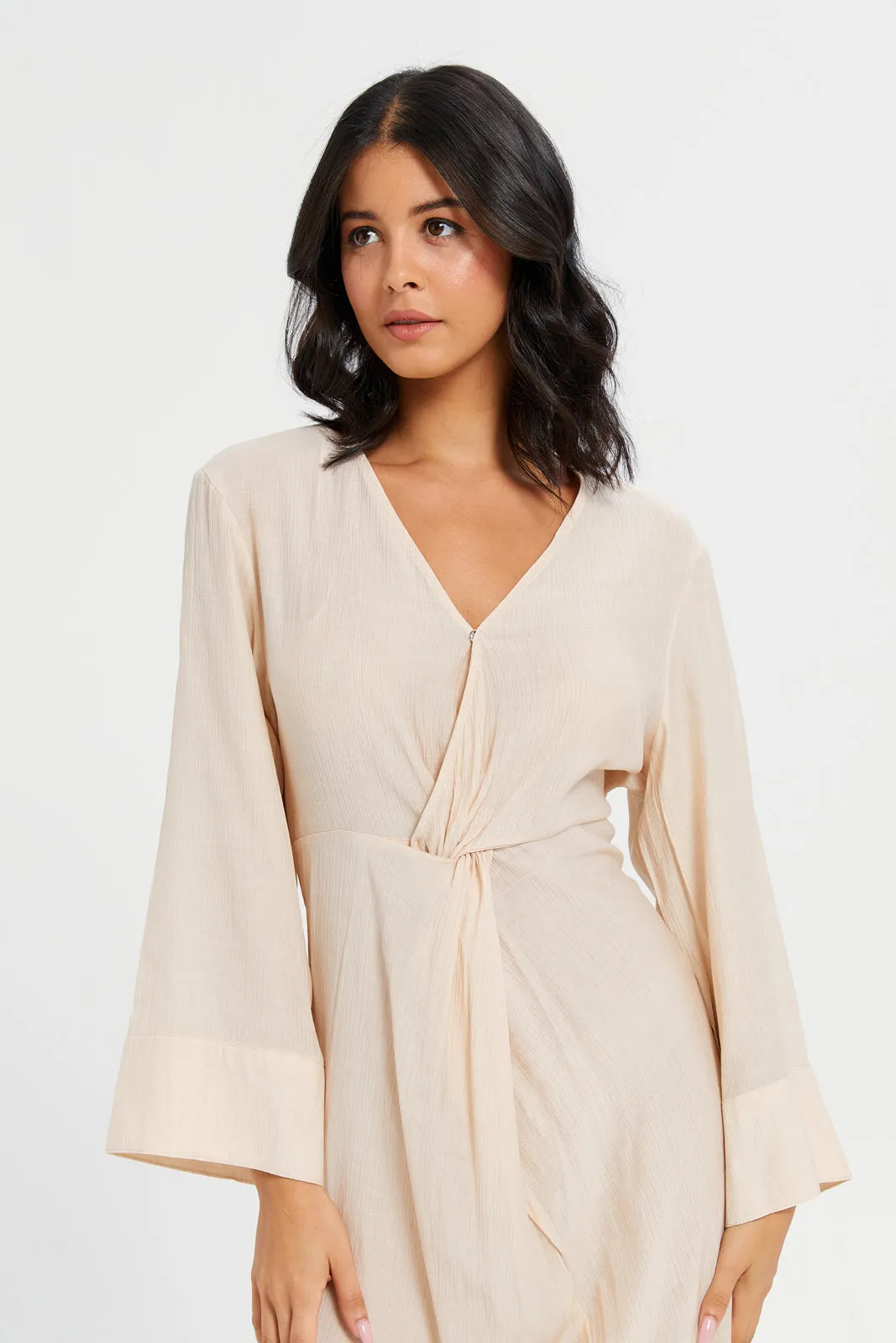 Woman Beige Midi Dress sold by Redtag product image thumbnail 2