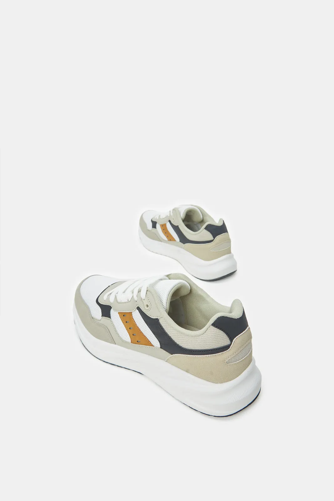 Men Beige Color Block Sneakers sold by Redtag product image thumbnail 4