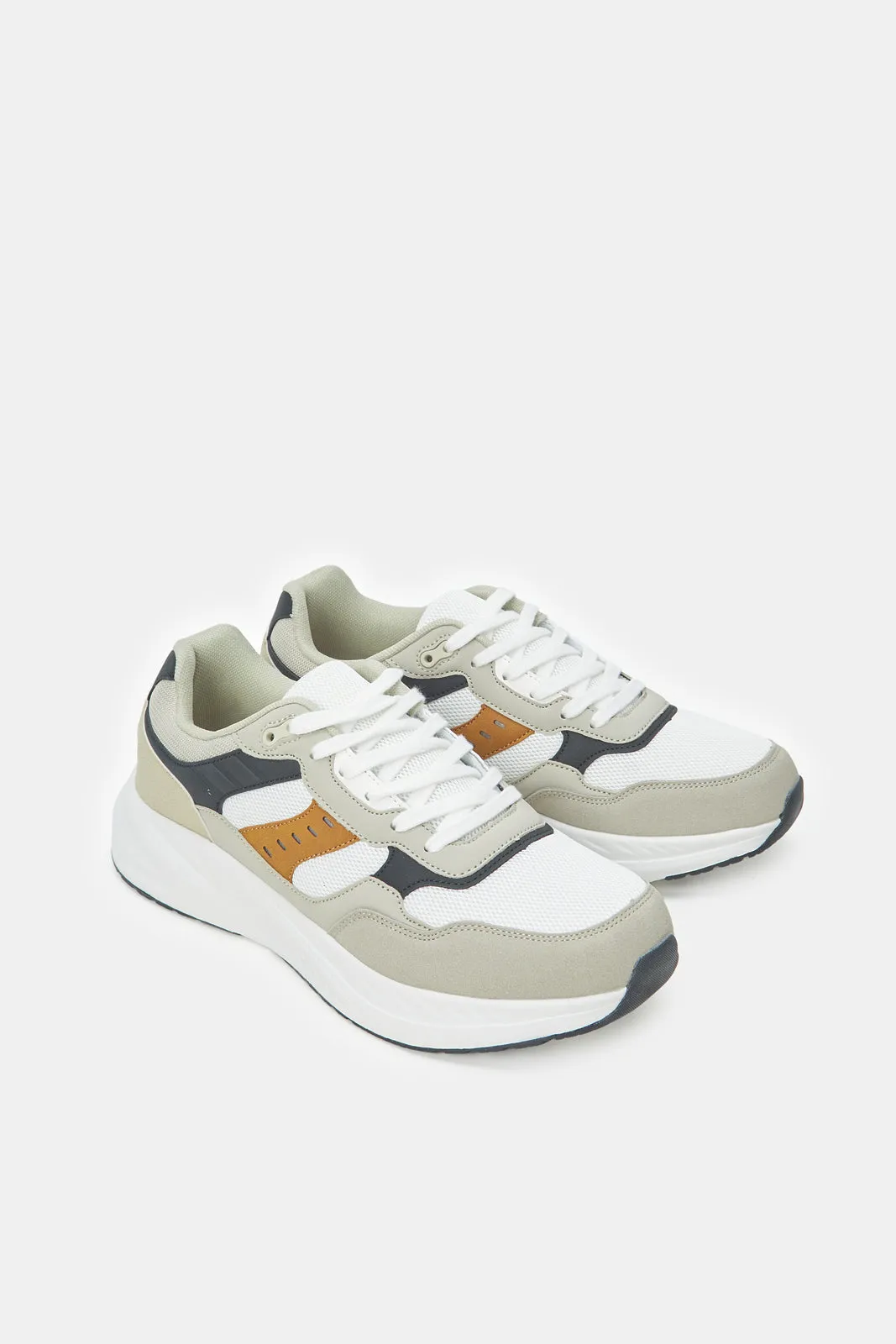 Men Beige Color Block Sneakers sold by Redtag product image thumbnail 2