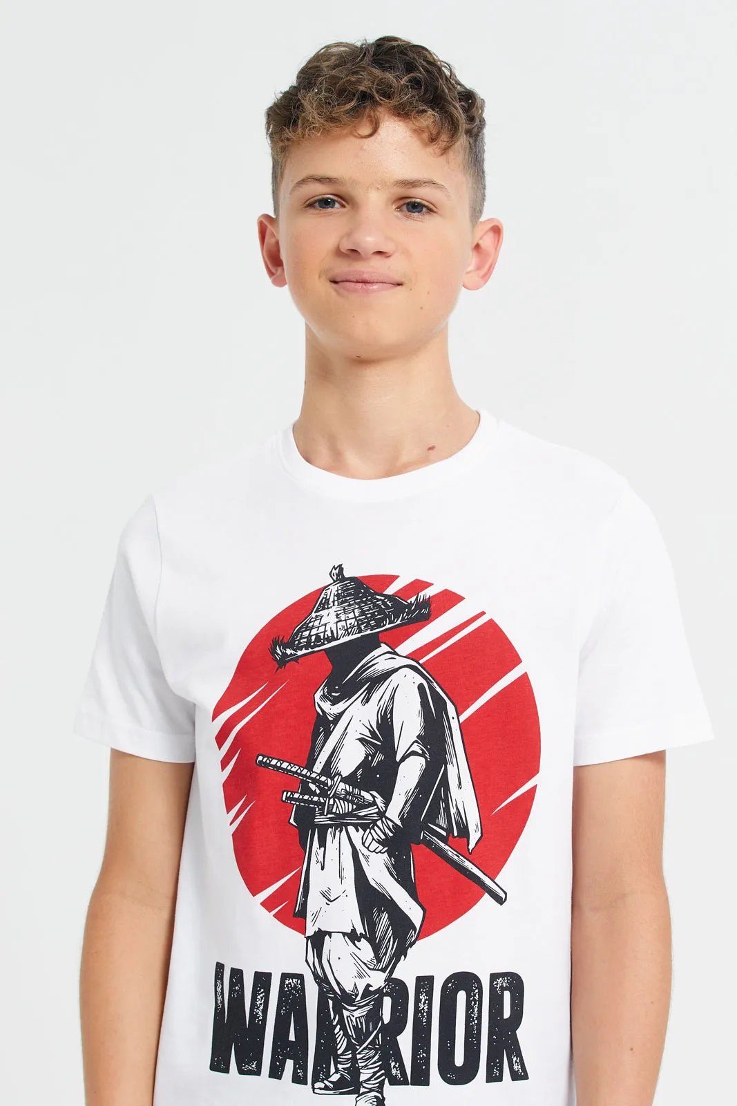 White Short Sleeve Graphic Tee sold by Redtag product image thumbnail 4