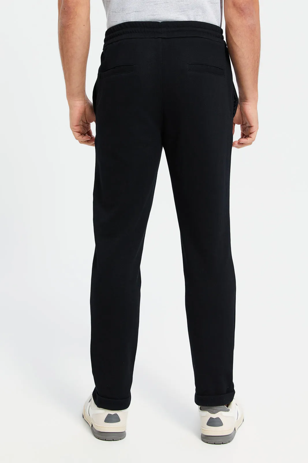 Men Black Elasticated Waistband Active Trousers sold by Redtag product image thumbnail 3