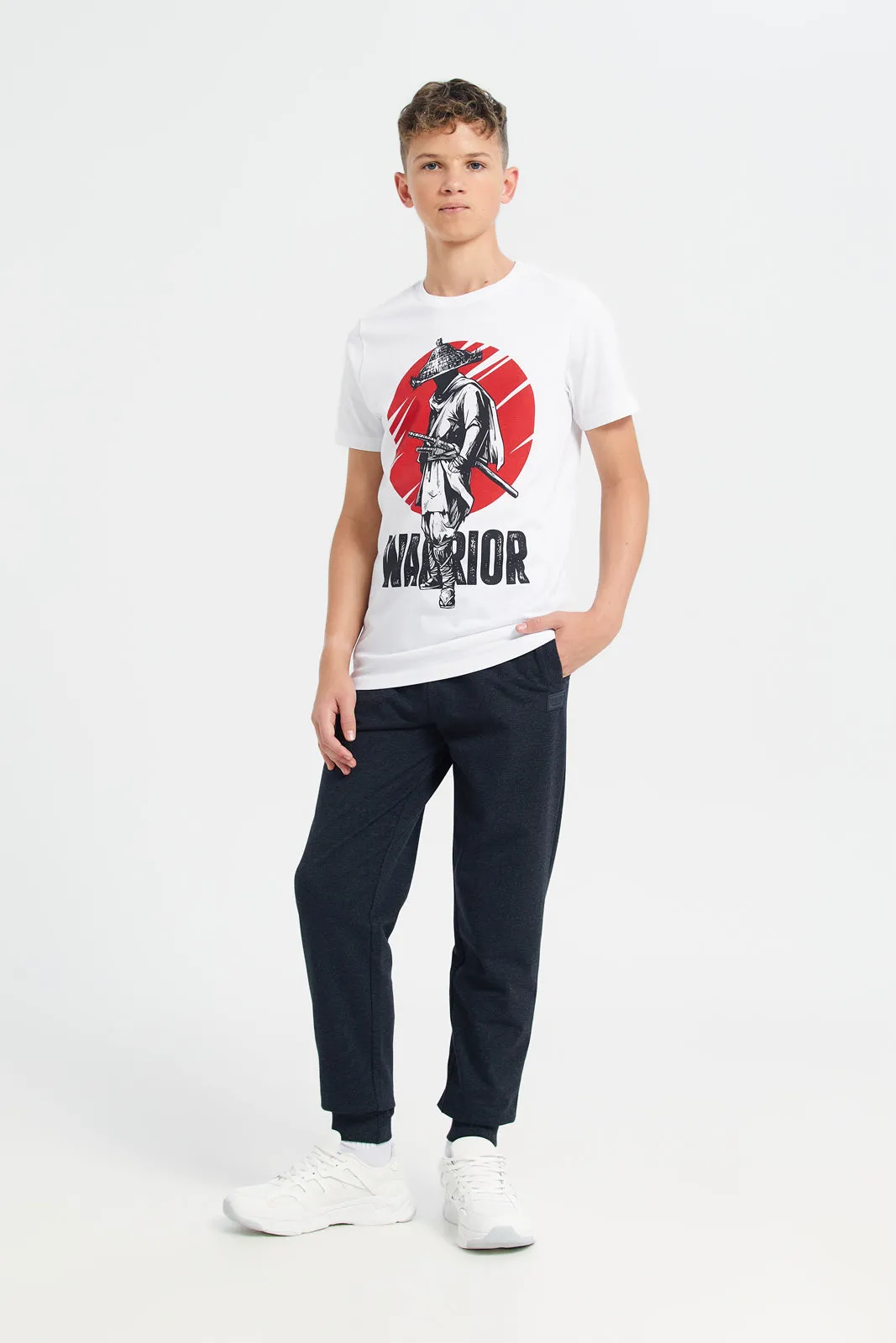 White Short Sleeve Graphic Tee sold by Redtag product image thumbnail 2