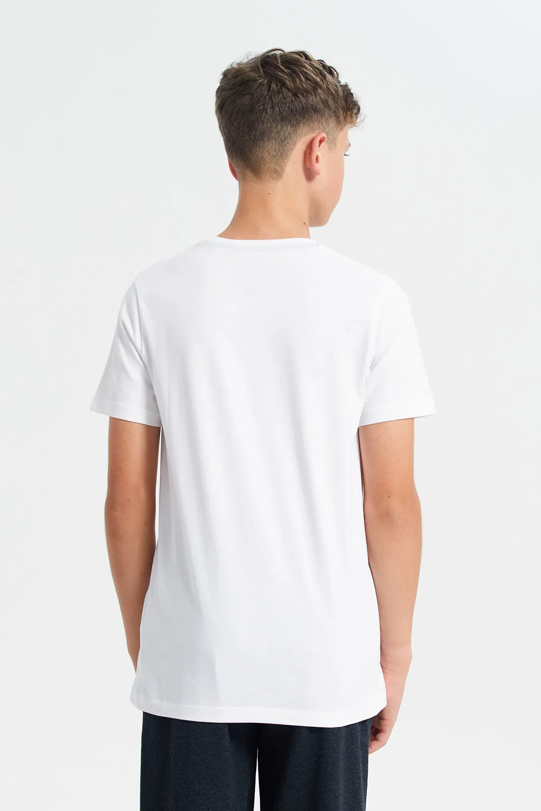 White Short Sleeve Graphic Tee sold by Redtag product image thumbnail 3