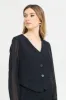 Women Black Button Front Waistcoat sold by Redtag