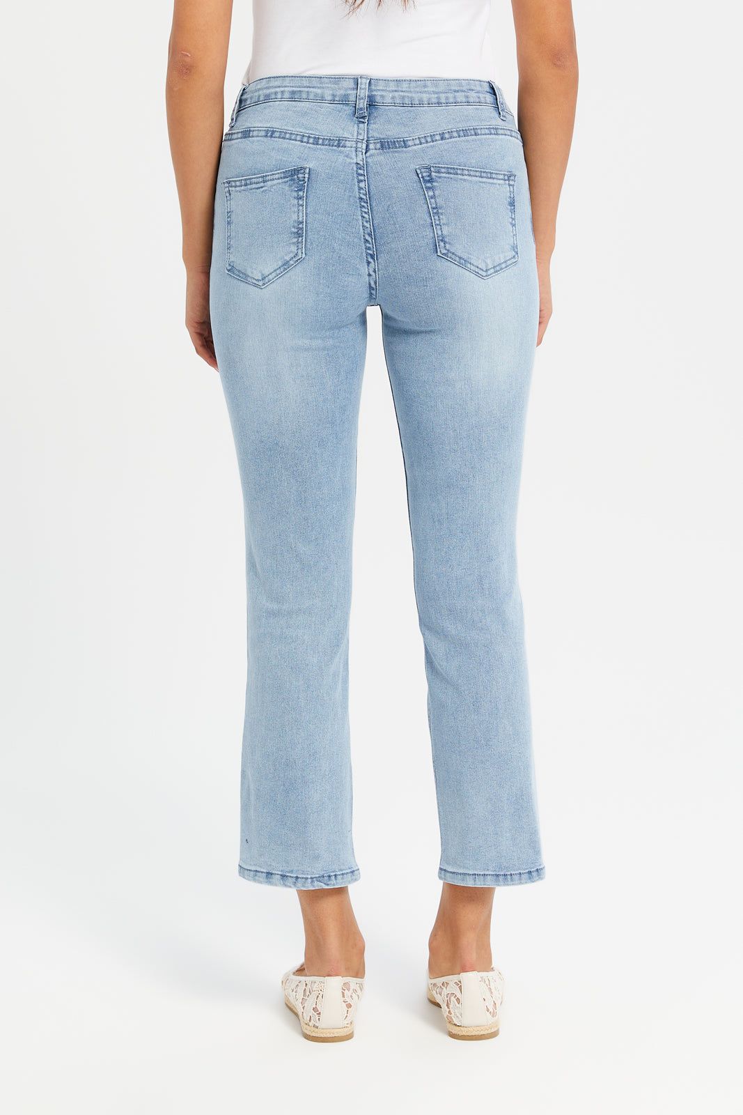 Women Blue Straight Fit Jeans sold by Redtag product image thumbnail 3