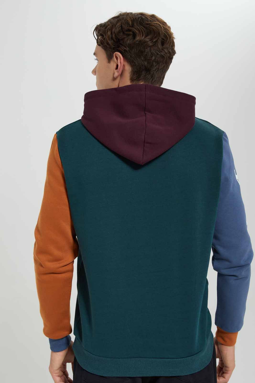 Men Multicolour Hooded Sweatshirt sold by Redtag product image thumbnail 3