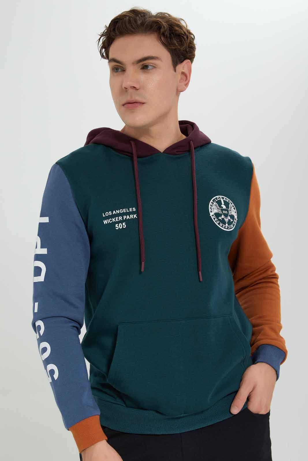 Men Multicolour Hooded Sweatshirt sold by Redtag product image thumbnail 4