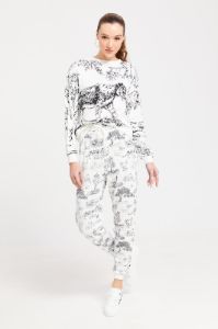 Women White Printed Joggers sold by Redtag