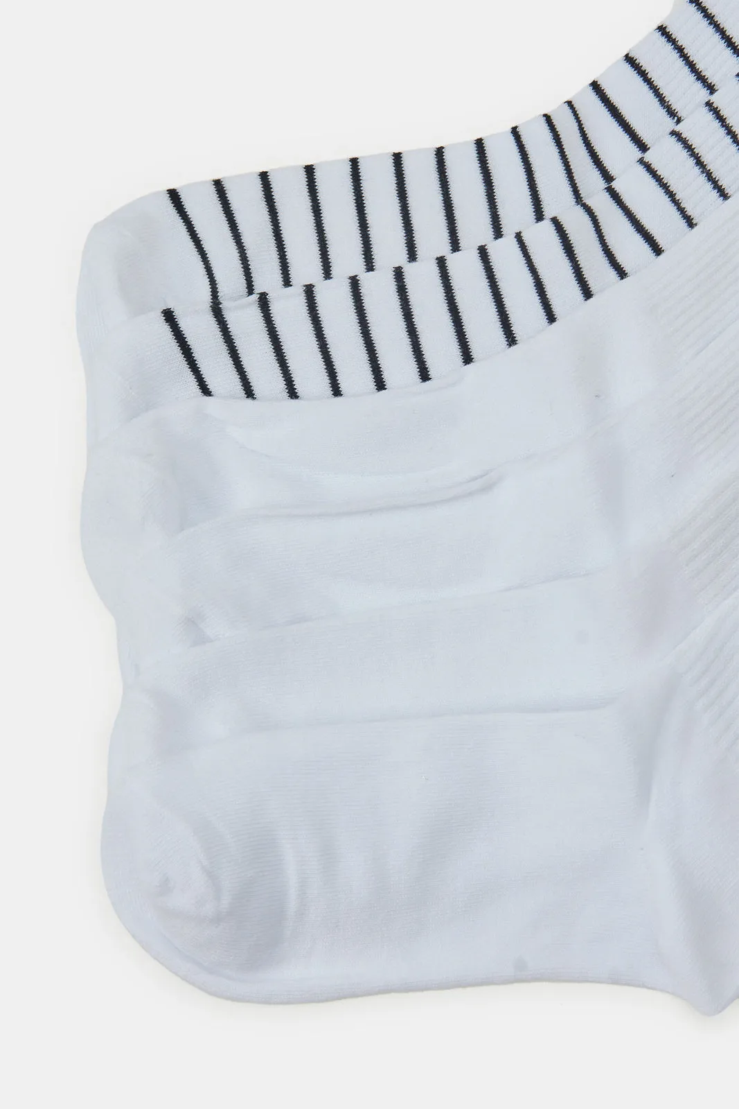 Women White And Black Crew Length Socks (3 Pairs) sold by Redtag product image thumbnail 2