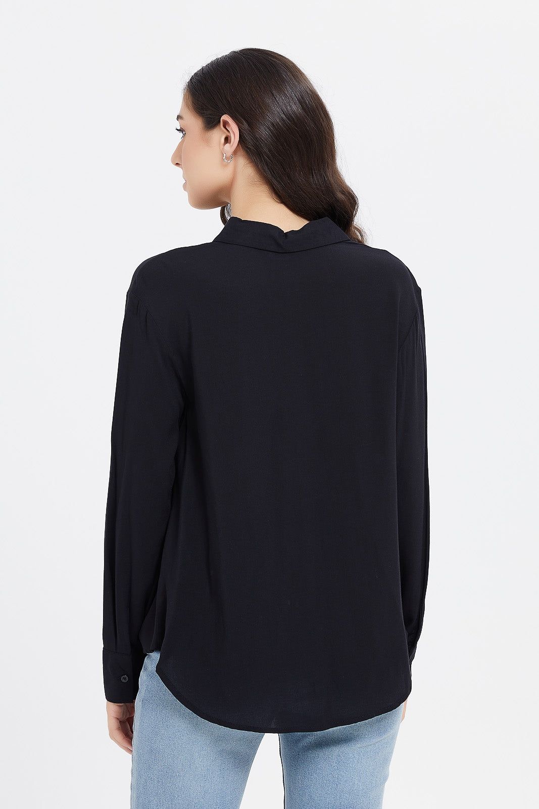 Women Black Wrap Shirt sold by Redtag product image thumbnail 3