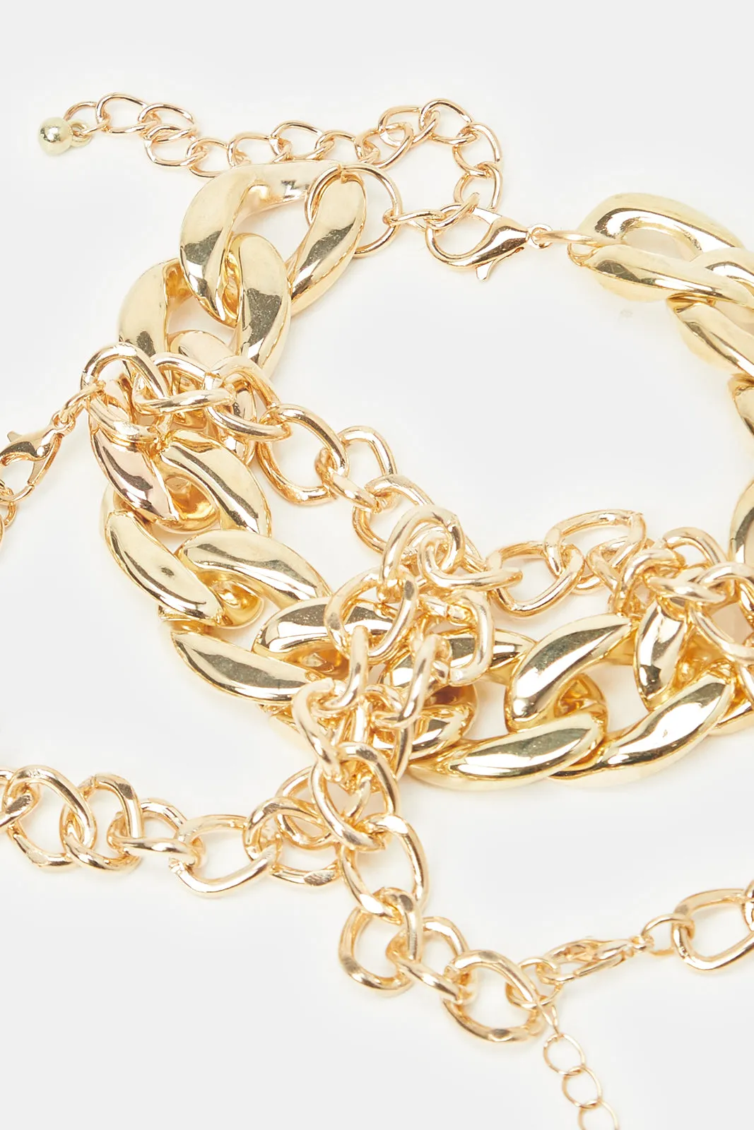 Women Gold Embellished Bracelet Set (3 Piece) sold by Redtag product image thumbnail 3