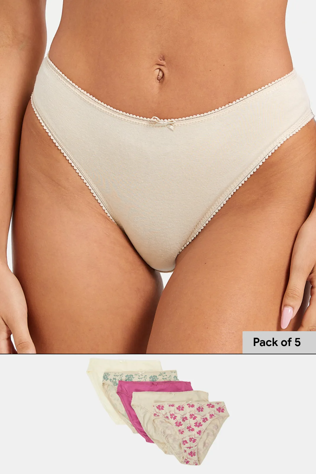 Women Assorted Hi-Leg Brief Pack (Pack of 5) sold by Redtag