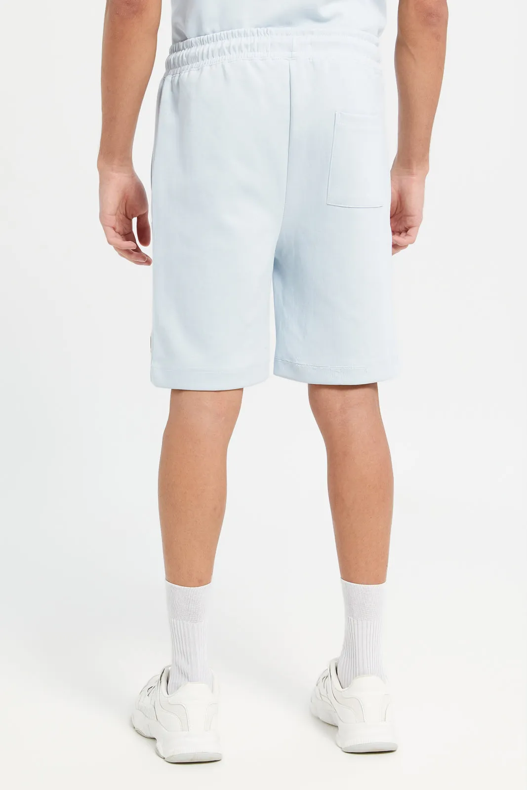 Men Blue Printed Active Shorts sold by Redtag product image thumbnail 3