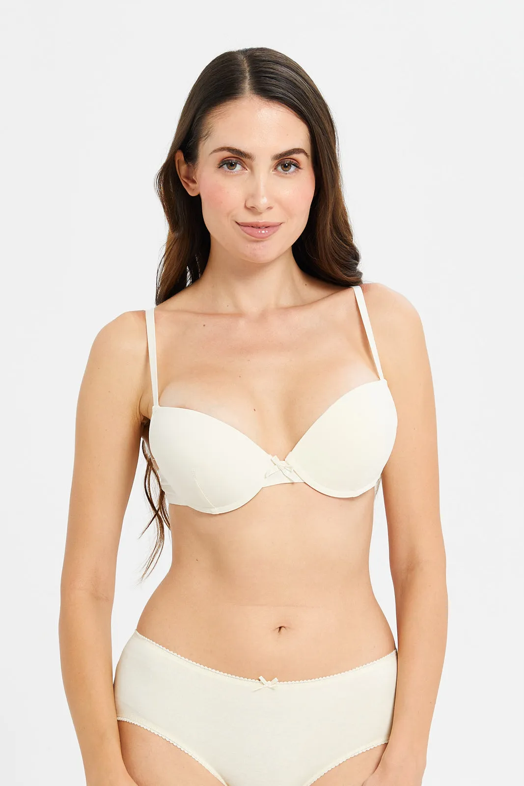 Women White And Ivory Push Up Bra Set (Pack of 2) sold by Redtag product image thumbnail 3