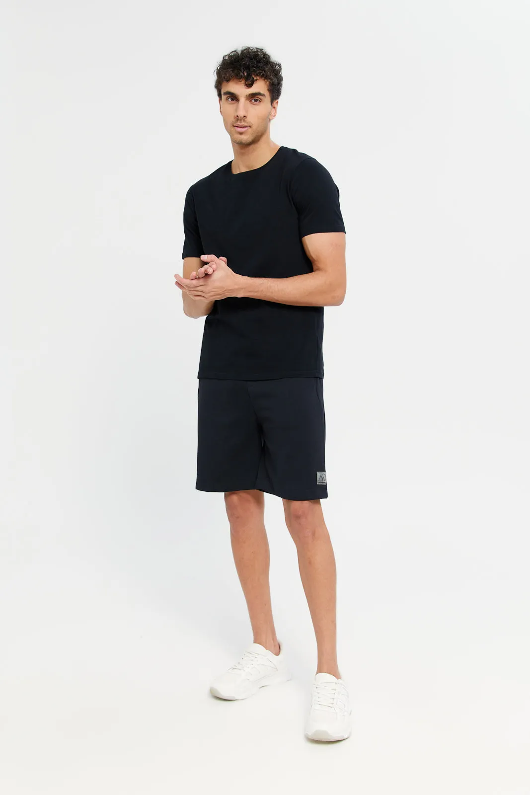 Men Black Print Active Shorts sold by Redtag product image thumbnail 2