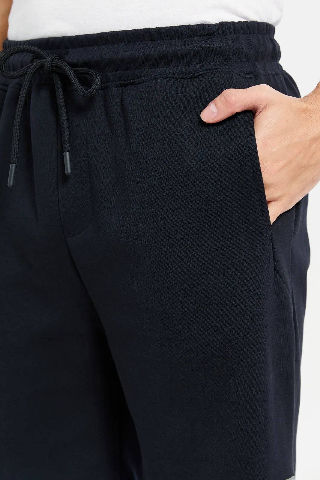 Men Black Print Active Shorts sold by Redtag product image thumbnail 4