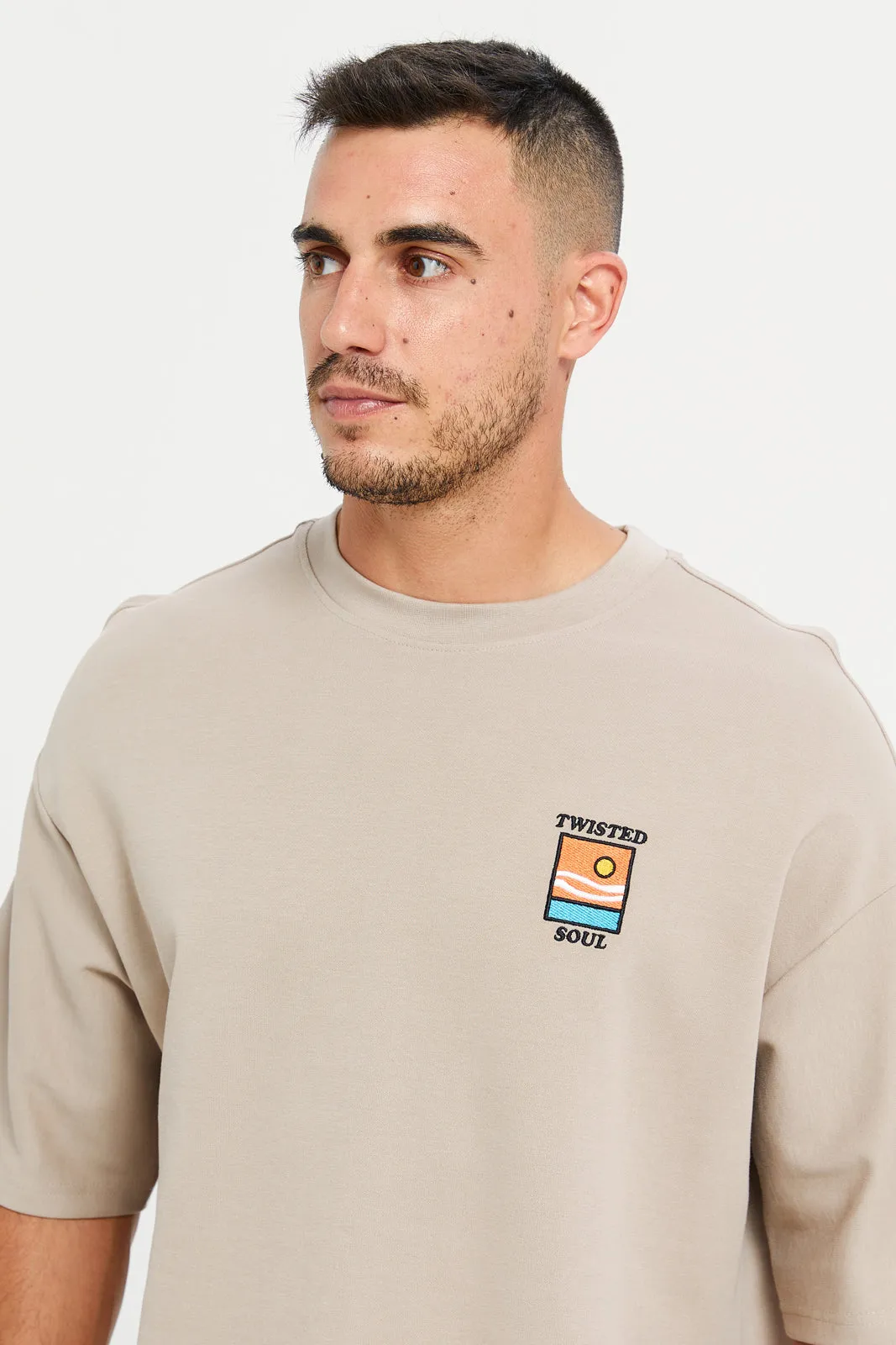 Men Beige Printed T-Shirt sold by Redtag product image thumbnail 4