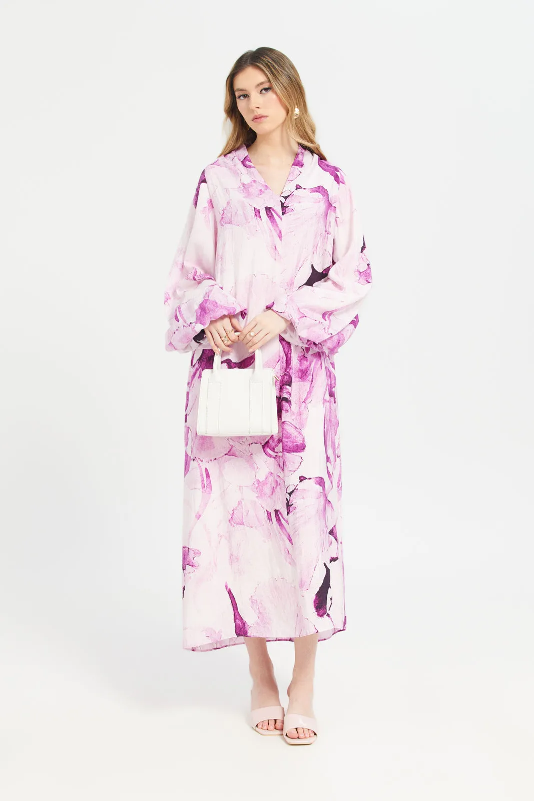 Women Pink Assorted Long Sleeve Printed Dress sold by Redtag