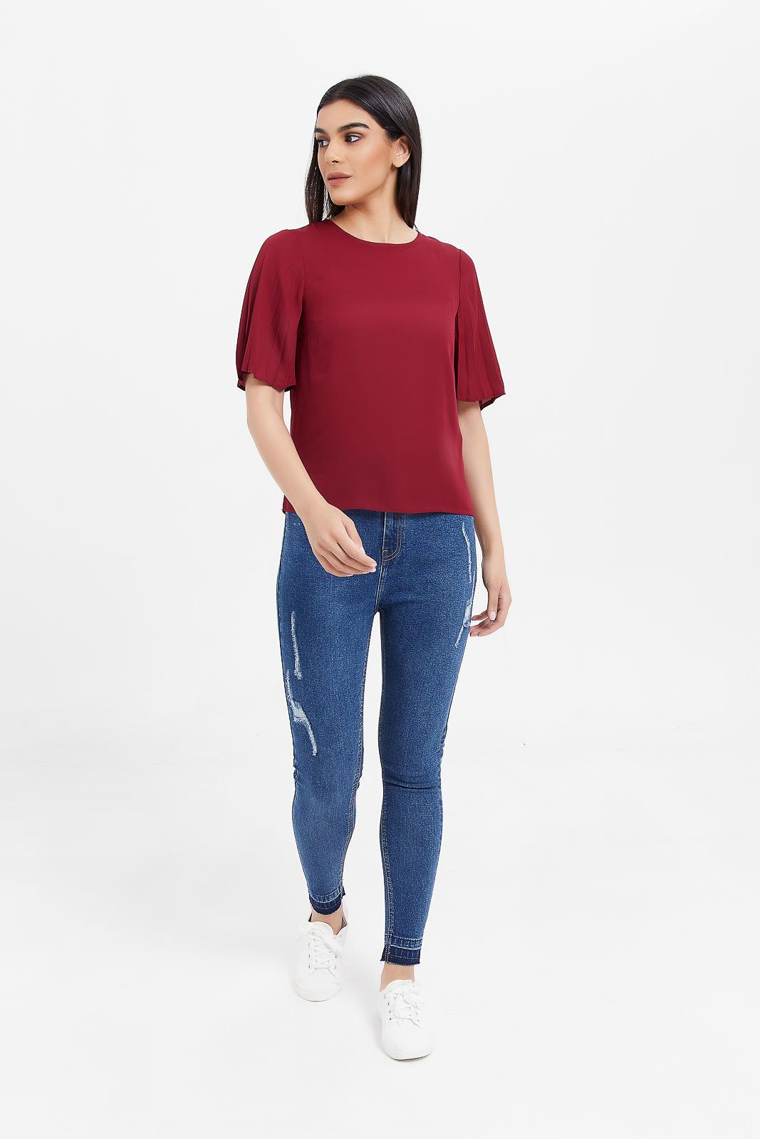 Women Blue High Waist Skinny Fit Jeans sold by Redtag product image thumbnail 2