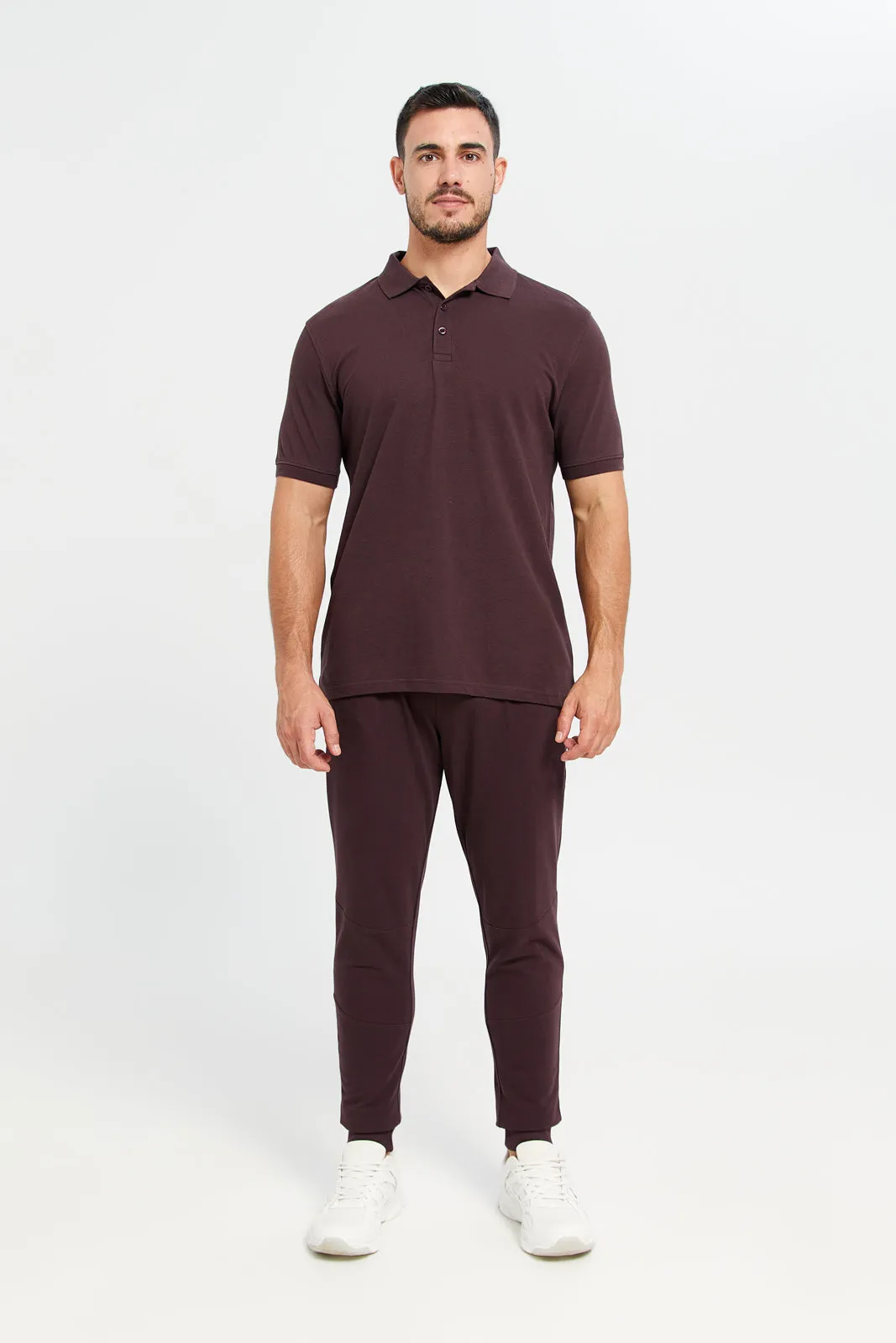 Men Burgundy Polo Shirt sold by Redtag product image thumbnail 2
