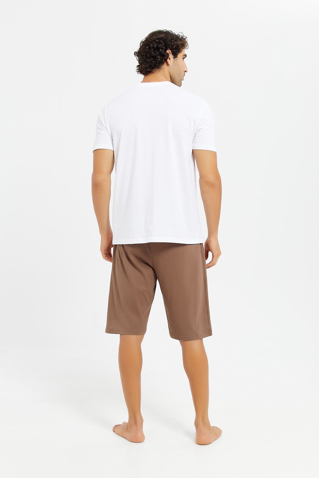 Men White Shorts Pyjama Set (2 Piece) sold by Redtag product image thumbnail 4