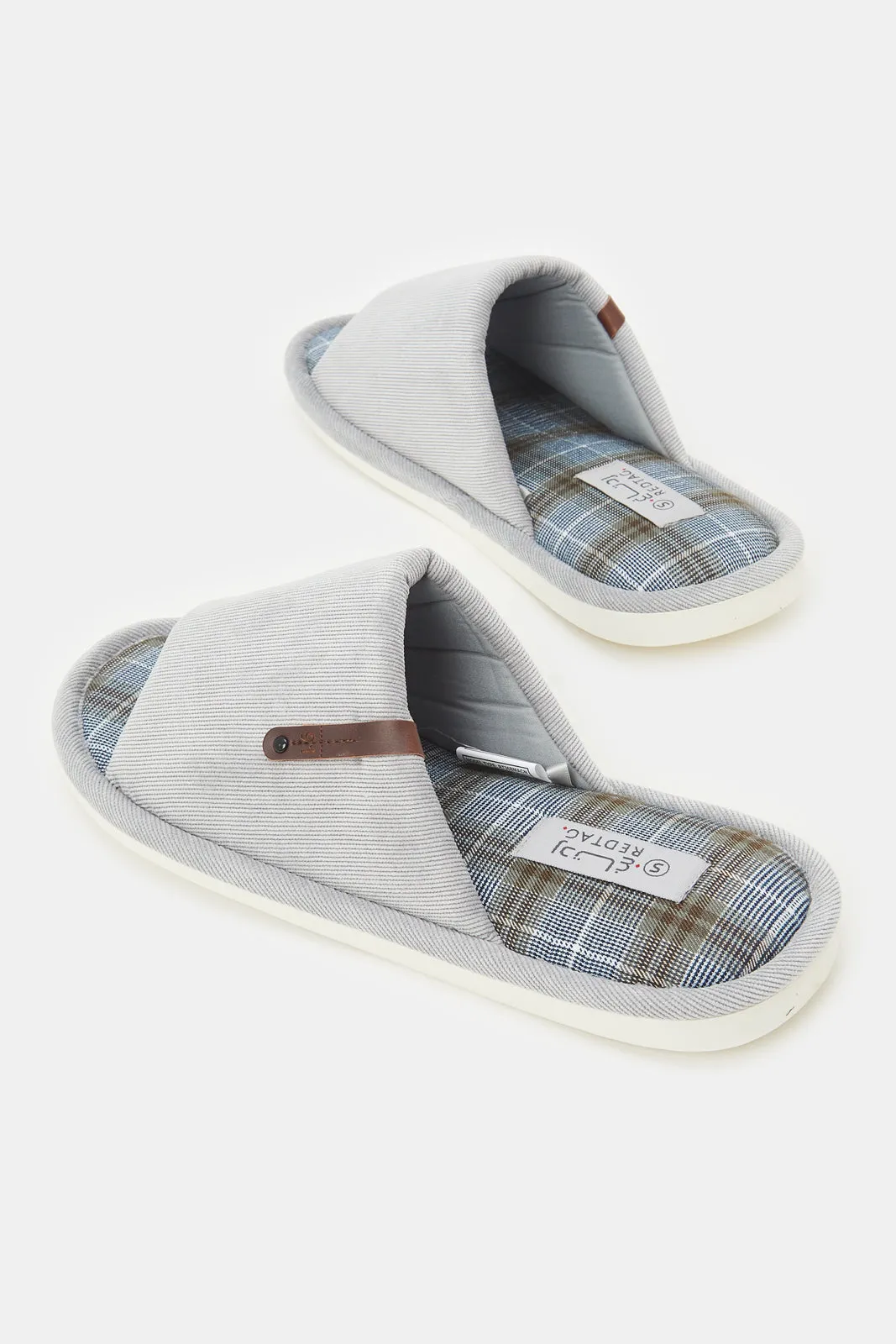 Men Grey Open Toe Slipper sold by Redtag product image thumbnail 4