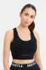 Women Black Sports Bra With Reflector sold by Redtag