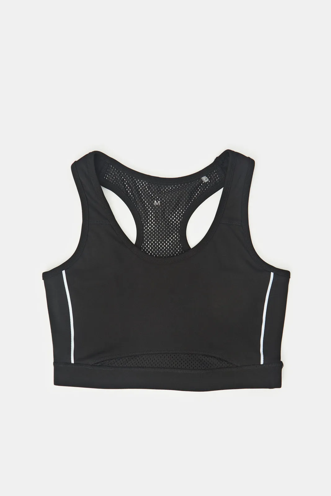 Women Black Sports Bra With Reflector sold by Redtag product image thumbnail 5