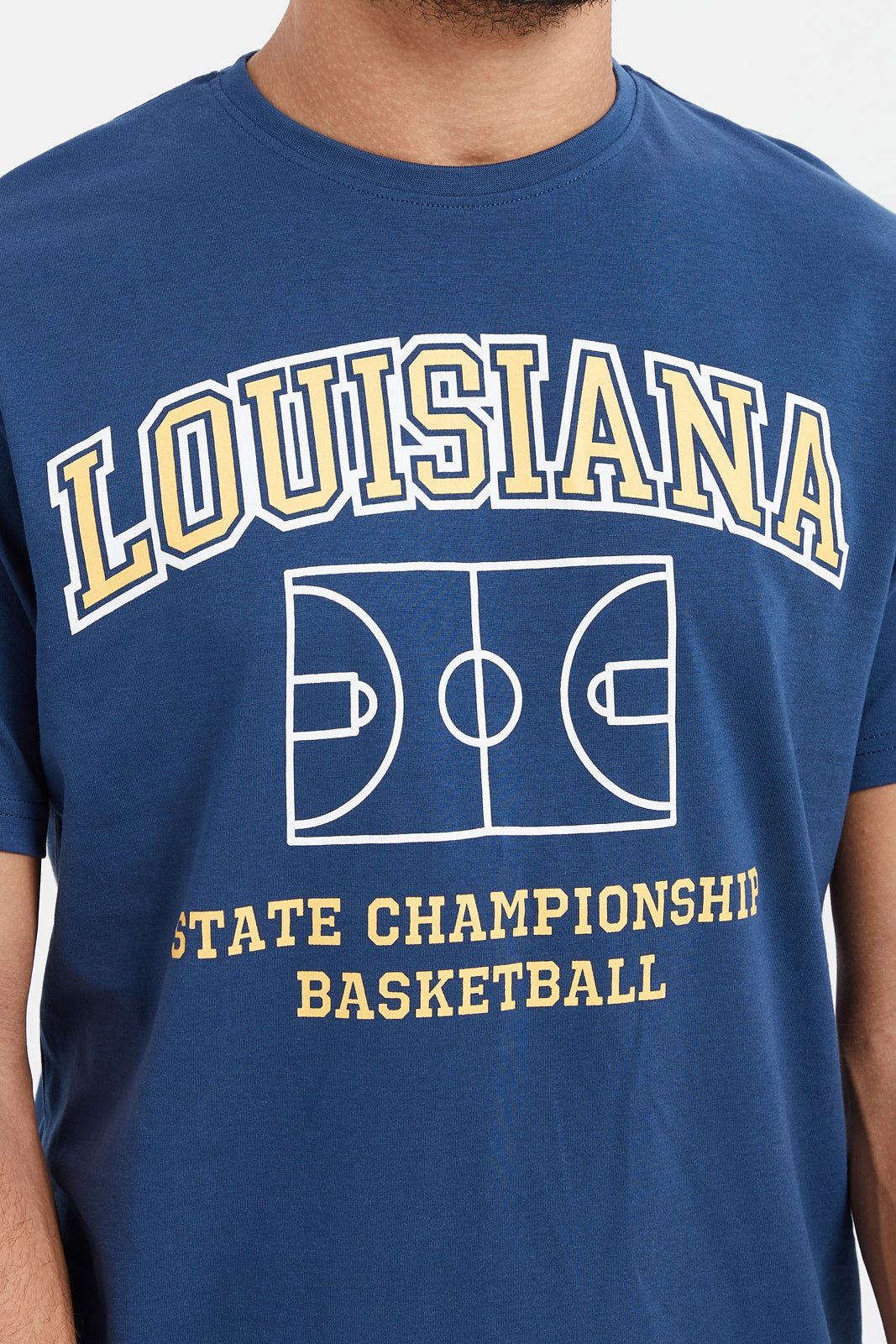 Men Blue Graphic T-Shirt sold by Redtag product image thumbnail 4