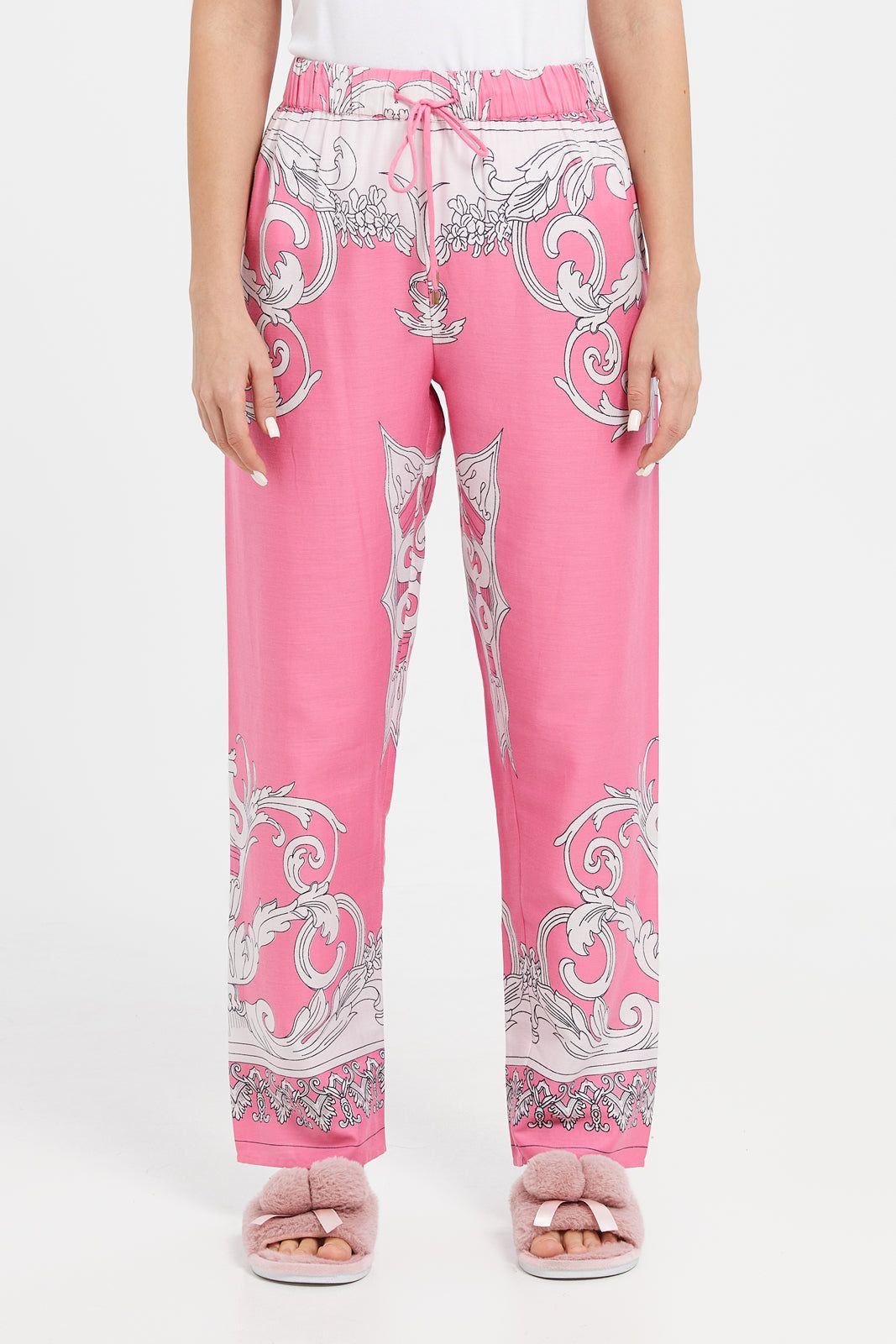 Women Pink Printed Pyjama Set (2 Piece) sold by Redtag product image thumbnail 3