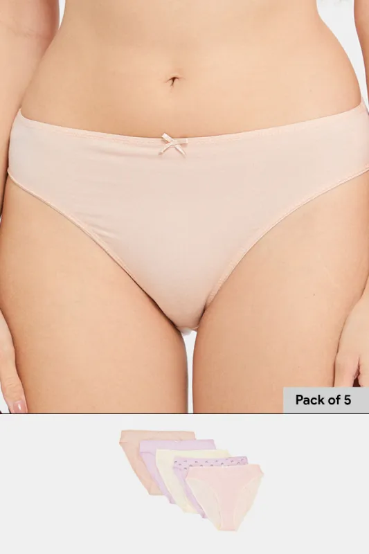 Women Assorted Hi-Leg Brief Set (Pack of 5) sold by Redtag