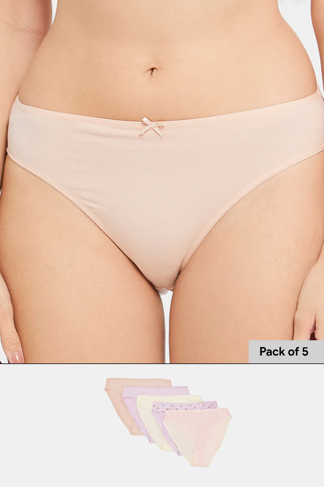 Women Assorted Hi-Leg Brief Set (Pack of 5) sold by Redtag