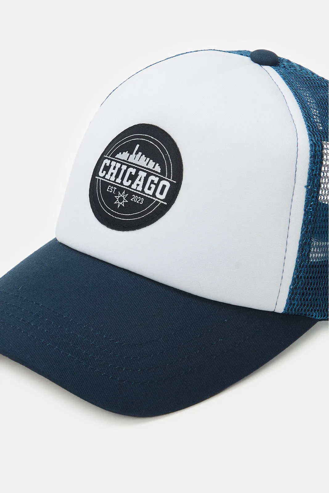 Men White And Navy Cap sold by Redtag product image thumbnail 2