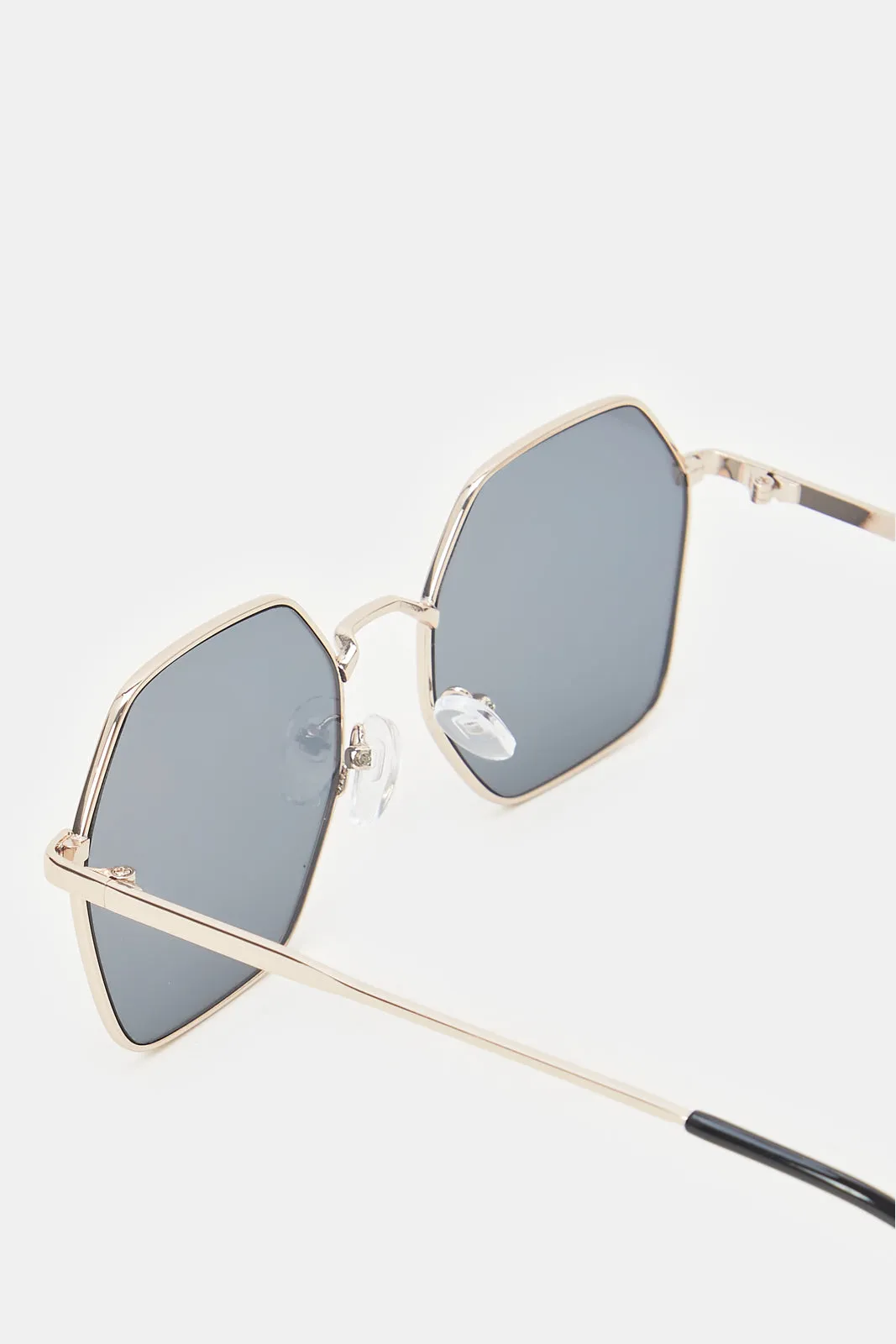 Men Black Hexagonal Sunglasses sold by Redtag product image thumbnail 2