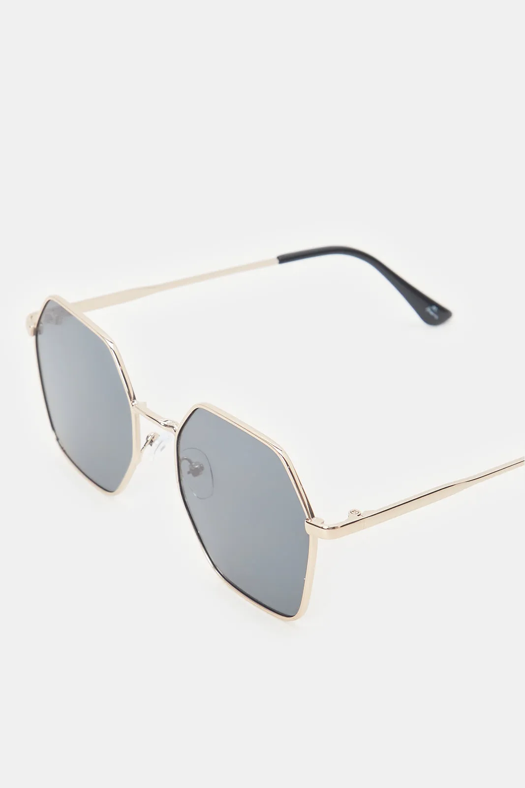 Men Black Hexagonal Sunglasses sold by Redtag product image thumbnail 3